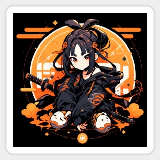 Kawaii urban ninja girl Sticker